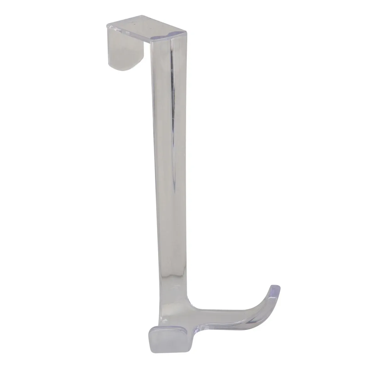 Furbo gancio appendiabiti per porta in plastica trasparente 10x10xh18 cm