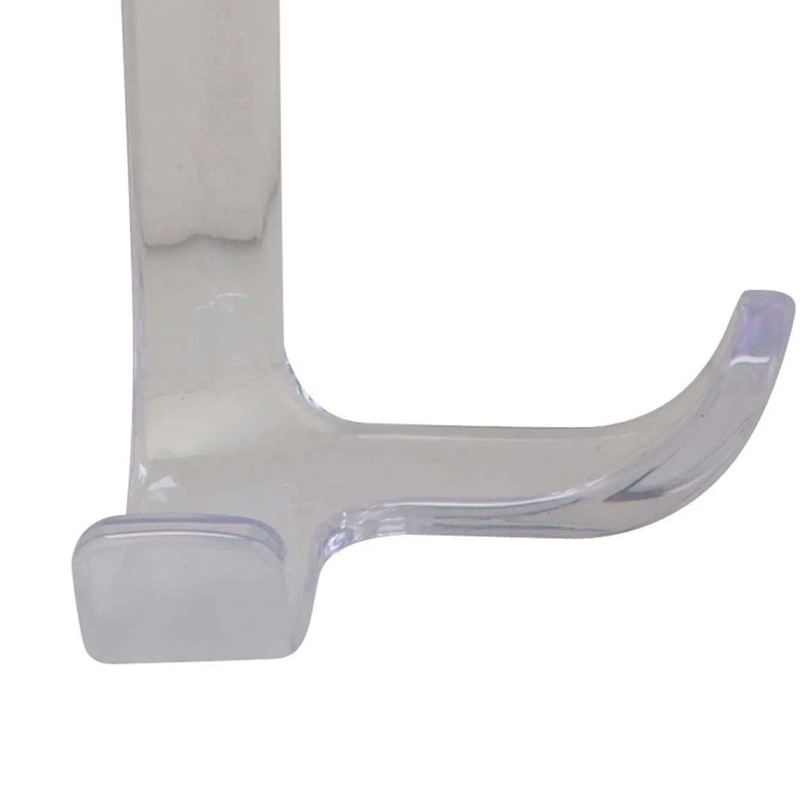 Furbo gancio appendiabiti per porta in plastica trasparente 10x10xh18 cm