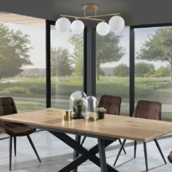Galaxy gold lampadario metallo verniciato oro opaco metallizzato 60 x 60 h30
