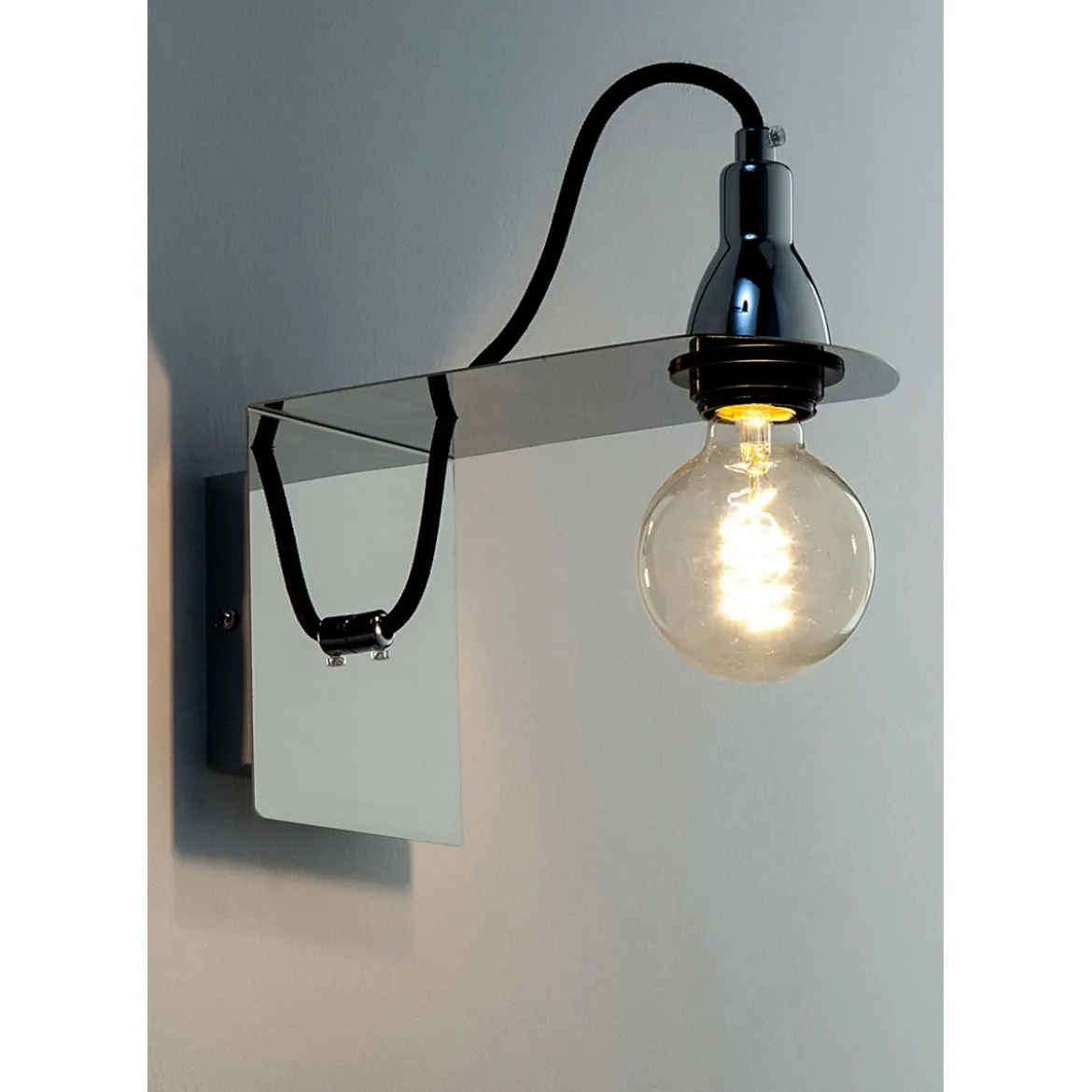 Genius chrome applique in metallo cromato 12x23 h24 cm