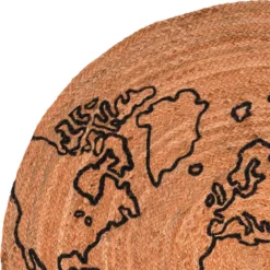 Geo tappeto in juta colore naturale d. 120 h 05 cm