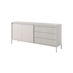 Gharbo beige madia 2 ante 3 cassetti colore beige opaco dogato cm h814 l1871 p395