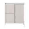 Gharbo beige mobile alto 3 ante colore beige opaco dogato cm h1234 l1035 p395