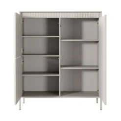 Gharbo beige mobile alto 3 ante colore beige opaco dogato cm h1234 l1035 p395