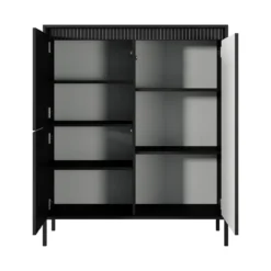 Gharbo black mobile alto 3 ante colore nero opaco dogato cm h1234 l1035 p395