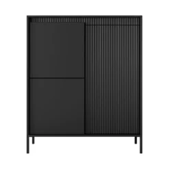 Gharbo black mobile alto 3 ante colore nero opaco dogato cm h1234 l1035 p395