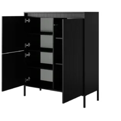 Gharbo black mobile alto 3 ante colore nero opaco dogato cm h1234 l1035 p395