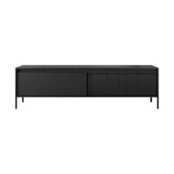 Gharbo black porta tv colore nero opaco dogato 2 ante ribalta cm h534 l1871 p395
