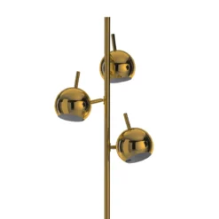 Globe brass lampada da terra in acciaio finitura ottone cm d27 h165
