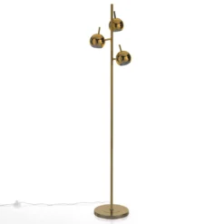 Globe brass lampada da terra in acciaio finitura ottone cm d27 h165