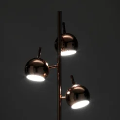Globe copper lampada da terra in metallo finitura rame lucido d27 h165 cm