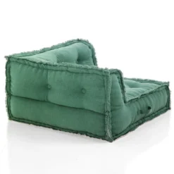 Green elemento angolare rivestimento cotone nido d'ape verde dimensioni l80 p80 h40 cm