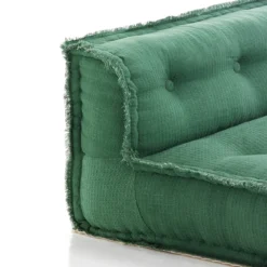Green elemento centrale rivestimento cotone nido d'ape verde dimensioni l80 p80 h40 cm