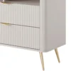 Gretha beige libreria colore beige opaco 2 cassetti h1938 l882 p38