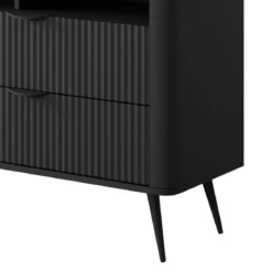 Gretha black libreria colore nero opaco 2 cassetti h1938 l882 p38