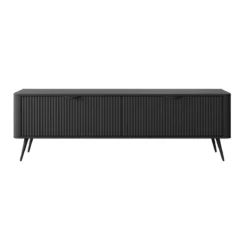 Gretha black porta tv colore nero opaco 2 ante a ribalta h512 l1632 p38