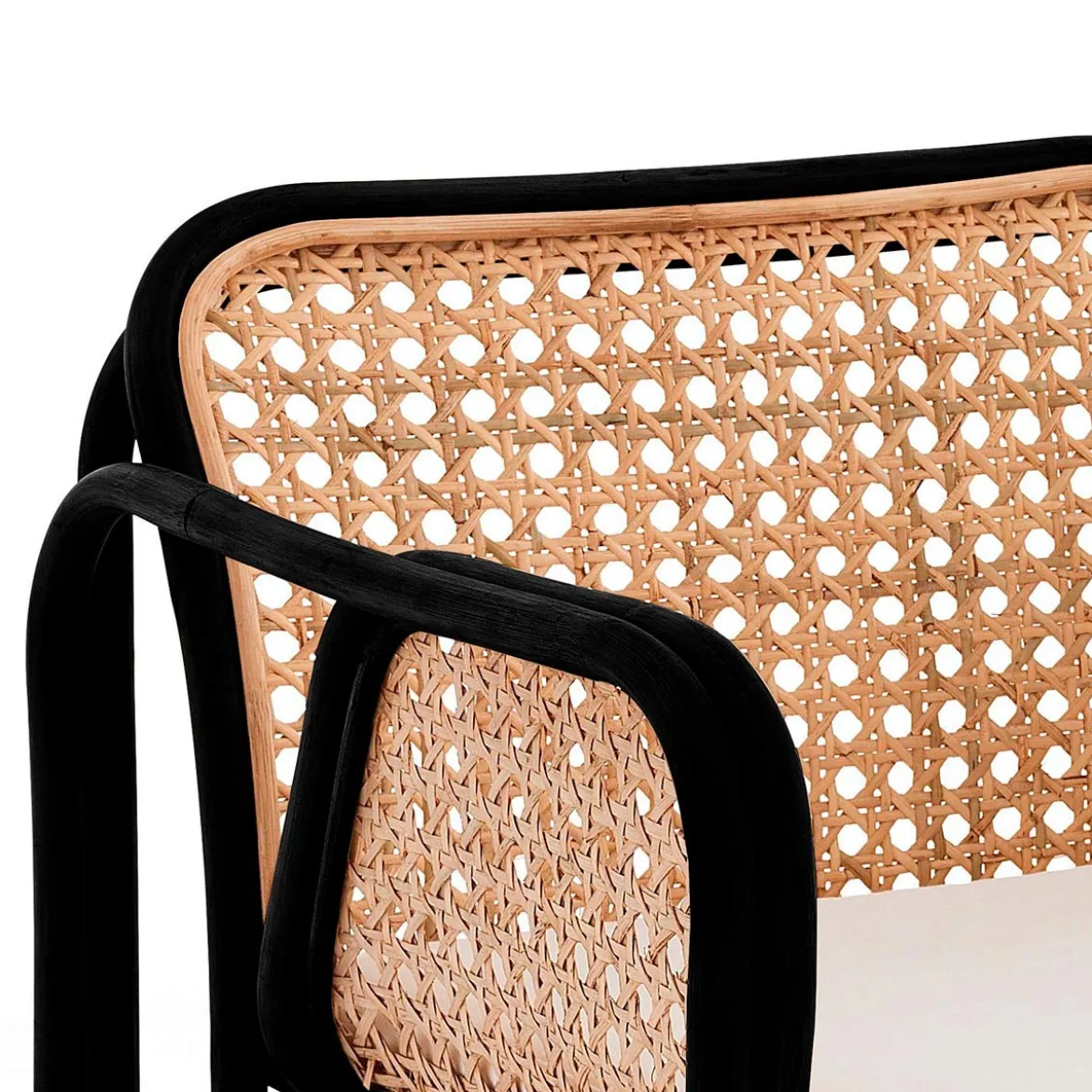 Hamsa black poltroncina in rattan cm l68 p68 h76 adatto per ambienti interni esterni