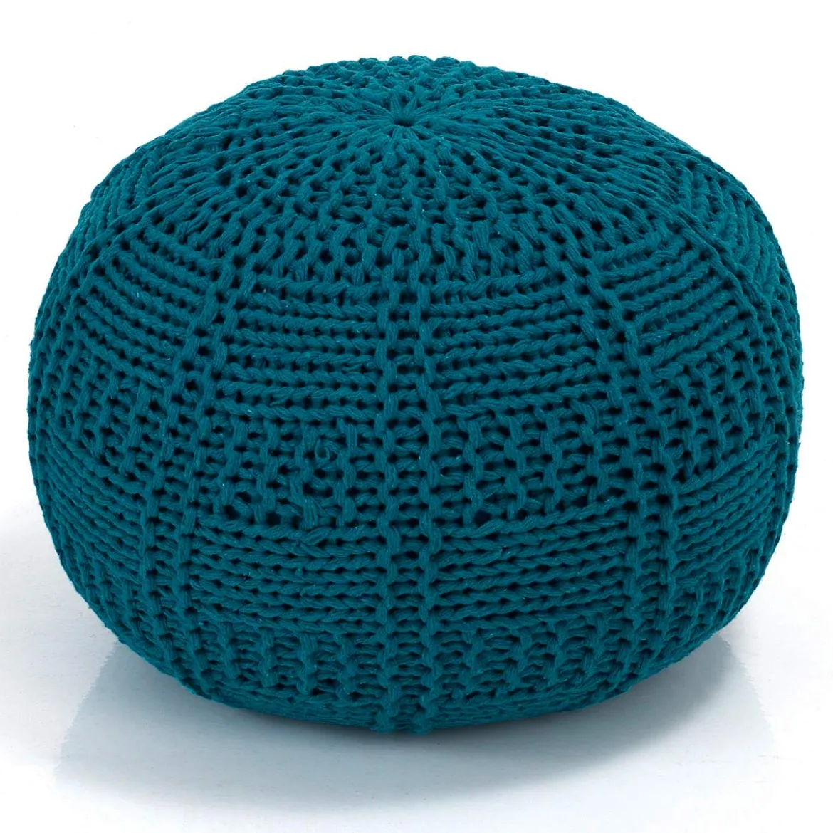 Handy light blue pouf 100% cotone azzurro d43xh32 cm