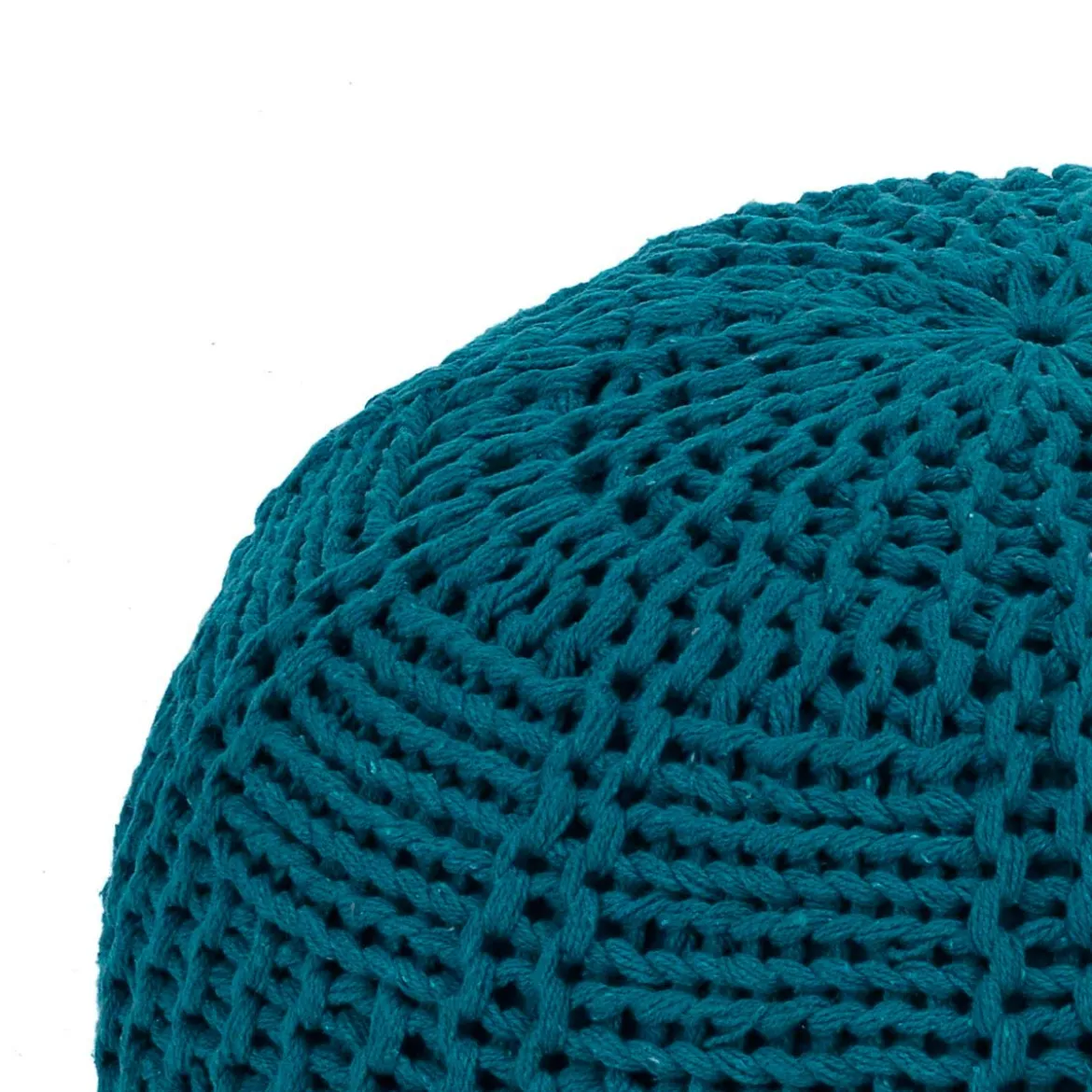 Handy light blue pouf 100% cotone azzurro d43xh32 cm