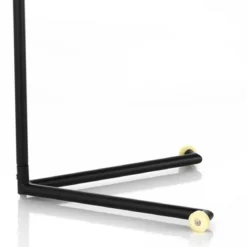 Hardy black tavolino con ruote in metallo verniciato nero opaco piano in vetro nero 51x46x h62 cm