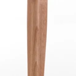 Harley Tavolo / Scrivania top con vano verniciato Bianco Semilucido e gambe in Legno Massello finitura Rovere, 130 x 70 x h 78 cm