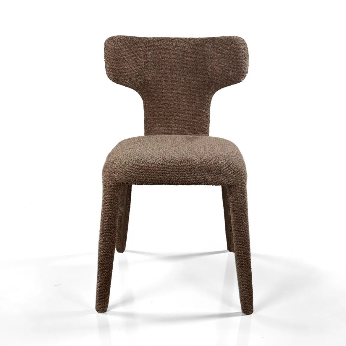 Herd Brown sedia Imbottita tessuto marrone effetto melange completamente rivestita h81 l50 p60