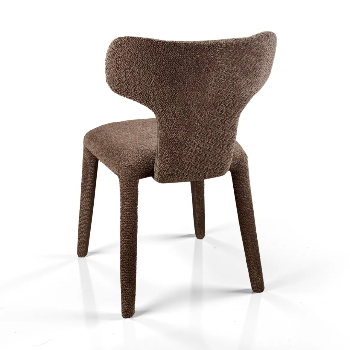 Herd Brown sedia Imbottita tessuto marrone effetto melange completamente rivestita h81 l50 p60