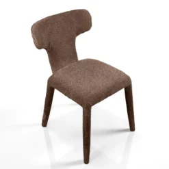 Herd Brown sedia Imbottita tessuto marrone effetto melange completamente rivestita h81 l50 p60