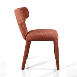 Herd Red sedia Imbottita tessuto rosso mattone effetto melange completamente rivestita h81 l50 p60