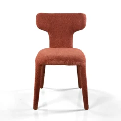 Herd Red sedia Imbottita tessuto rosso mattone effetto melange completamente rivestita h81 l50 p60