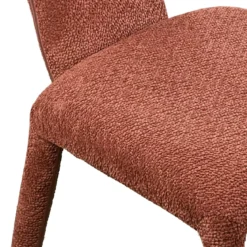 Herd Red sedia Imbottita tessuto rosso mattone effetto melange completamente rivestita h81 l50 p60