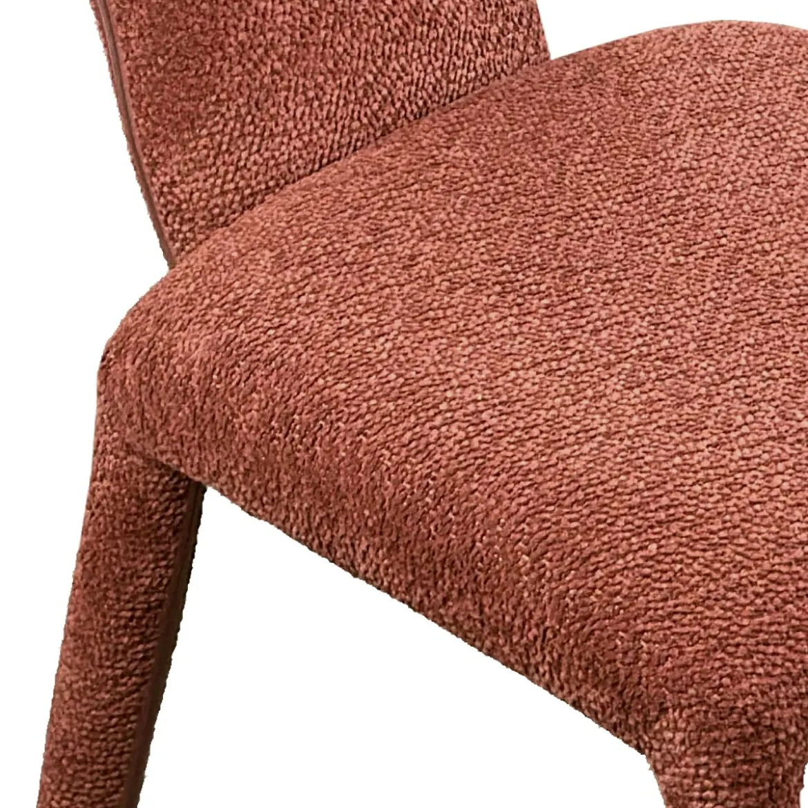 Herd Red sedia Imbottita tessuto rosso mattone effetto melange completamente rivestita h81 l50 p60