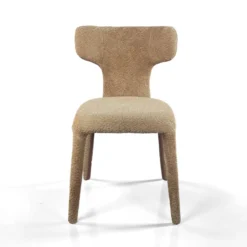 Herd Sabbia sedia Imbottita tessuto sabbia effetto melange completamente rivestita h81 l50 p60