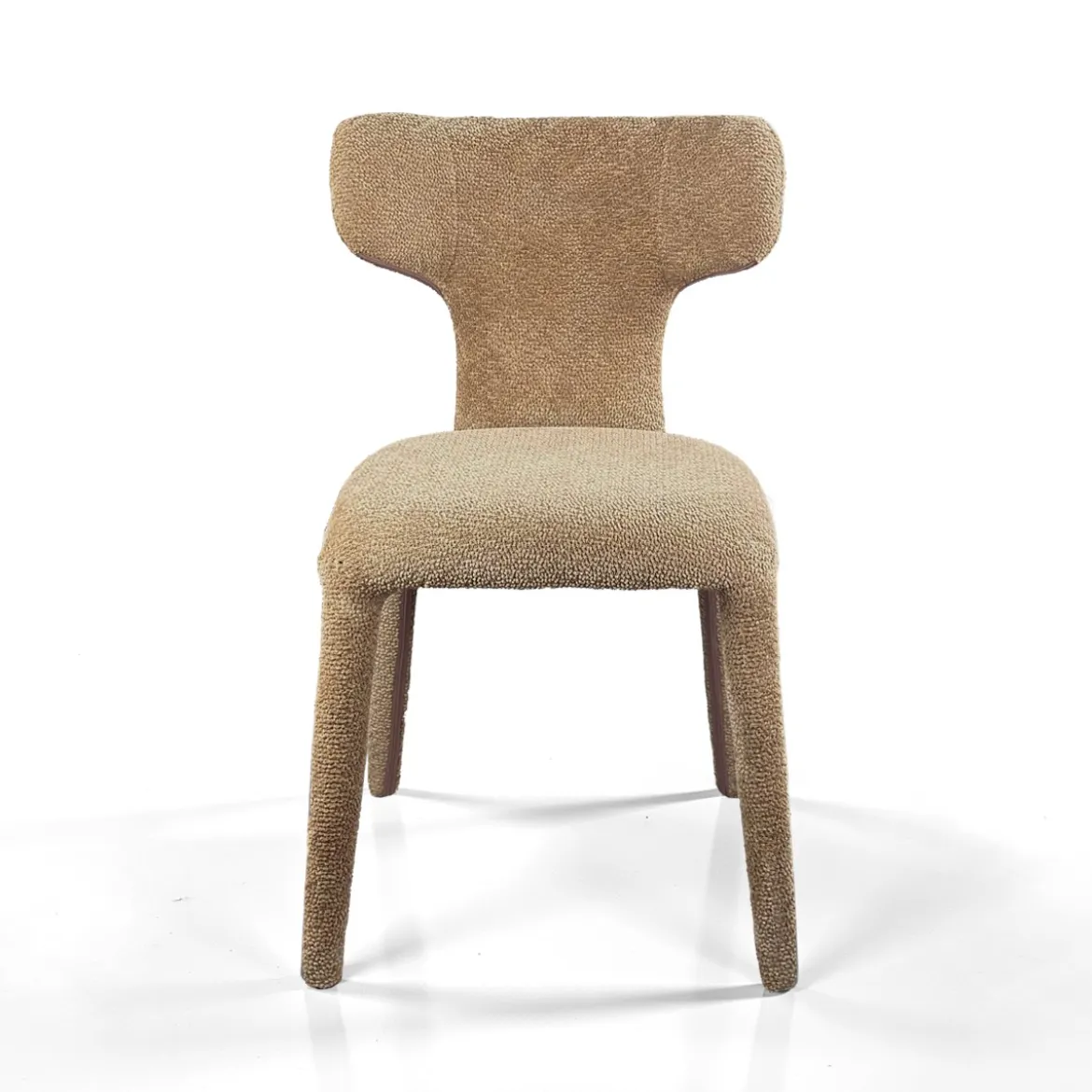 Herd Sabbia sedia Imbottita tessuto sabbia effetto melange completamente rivestita h81 l50 p60