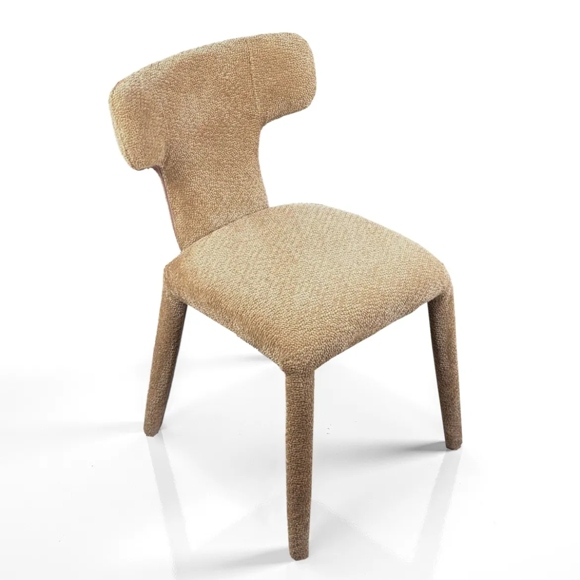 Herd Sabbia sedia Imbottita tessuto sabbia effetto melange completamente rivestita h81 l50 p60
