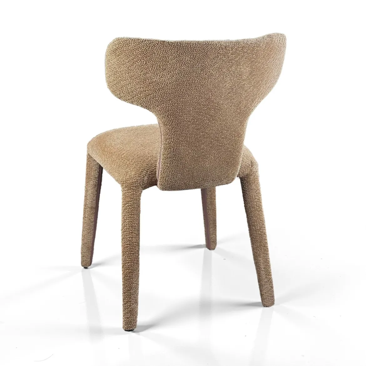 Herd Sabbia sedia Imbottita tessuto sabbia effetto melange completamente rivestita h81 l50 p60