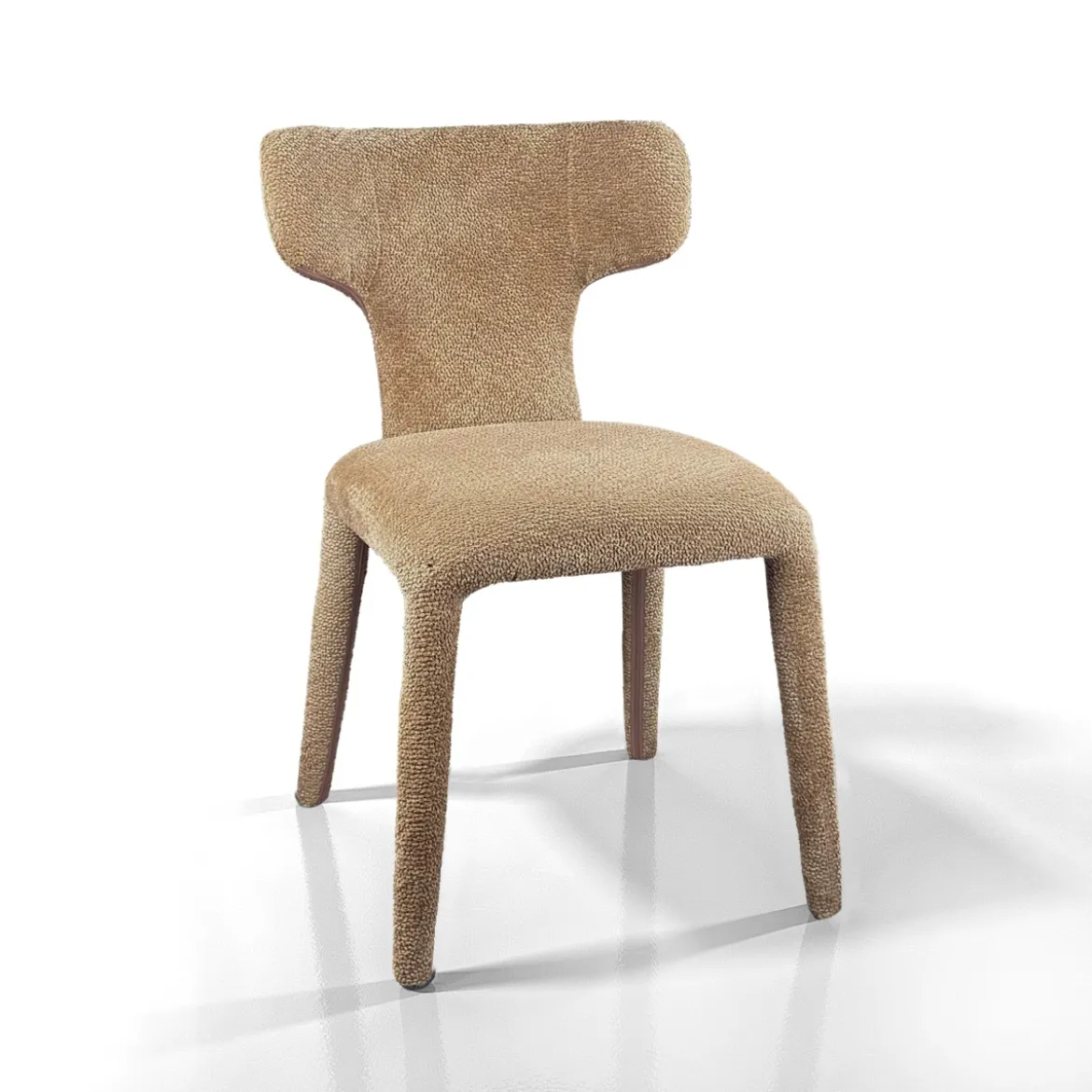 Herd Sabbia sedia Imbottita tessuto sabbia effetto melange completamente rivestita h81 l50 p60