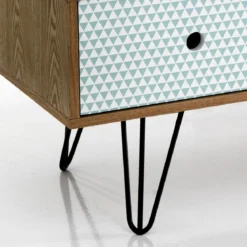 Hijo mobile porta tv in mdf frassino con 3 cassetti colorati cm h40 l120 p40