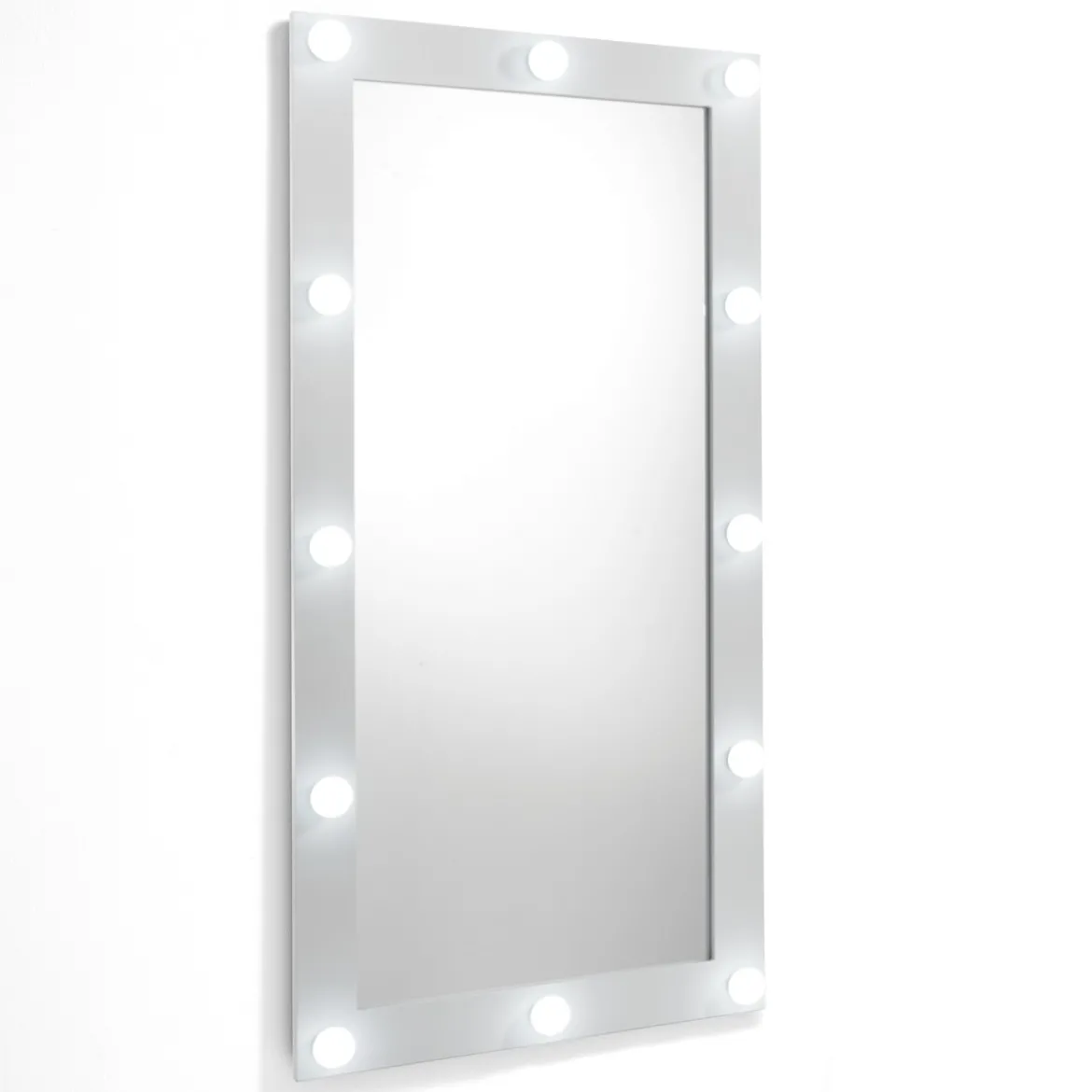 Hollywood specchiera da terra / parete laccato bianco opaco 60x120 cm