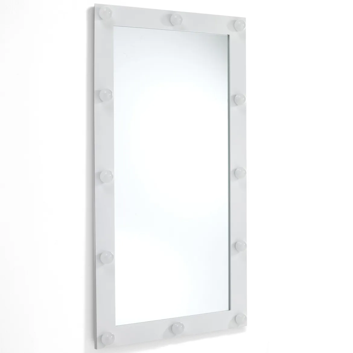 Hollywood specchiera da terra / parete laccato bianco opaco 60x120 cm