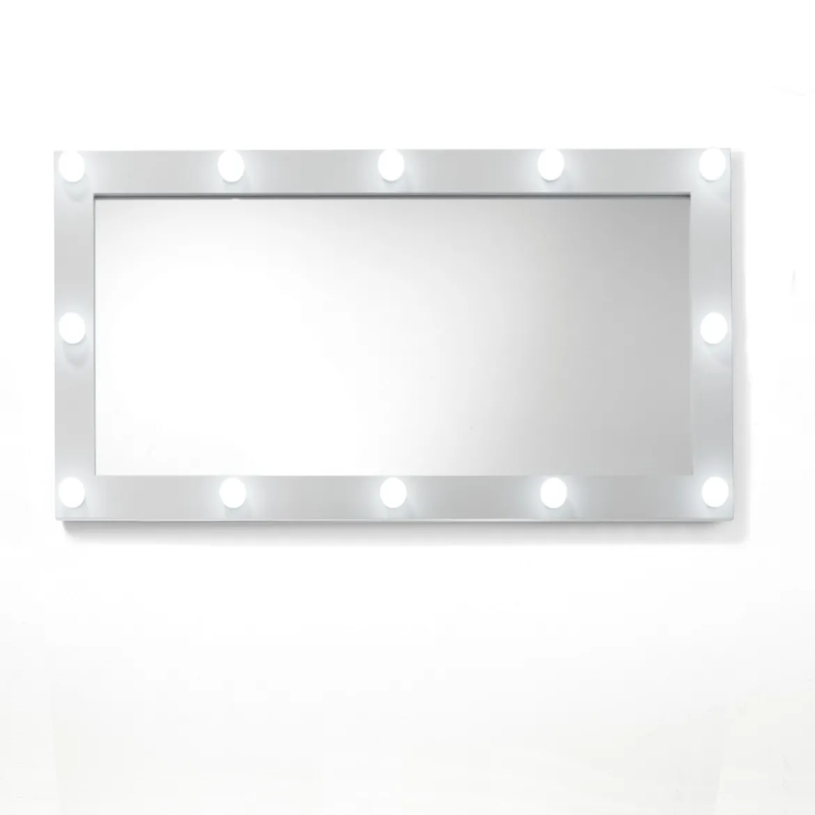 Hollywood specchiera da terra / parete laccato bianco opaco 60x120 cm