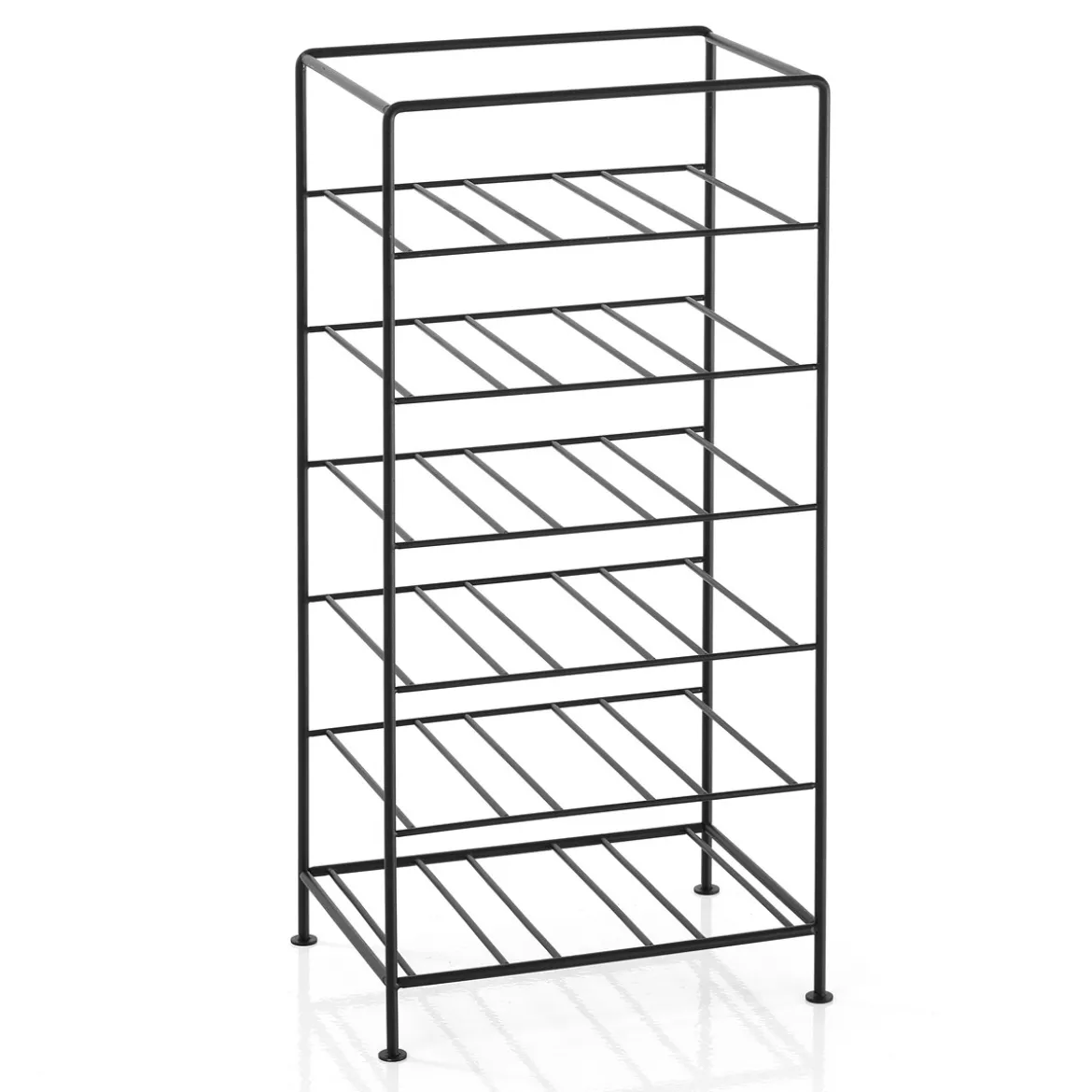 Idolino cantinetta porta bottiglie in acciaio nera opaco 18 bottiglie 31x23.5xh66.5 cm