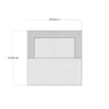 Ikat grey divano 2 posti outdoor tessuto waterproof cm. l.150 p.75 h.60 colore grigio
