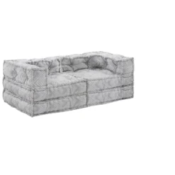 Ikat grey divano 2 posti outdoor tessuto waterproof cm. l.150 p.75 h.60 colore grigio
