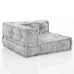 Ikat grey elemento angolare outdoor tessuto waterproof cm. l.75 p.75 h.40 colore girgio