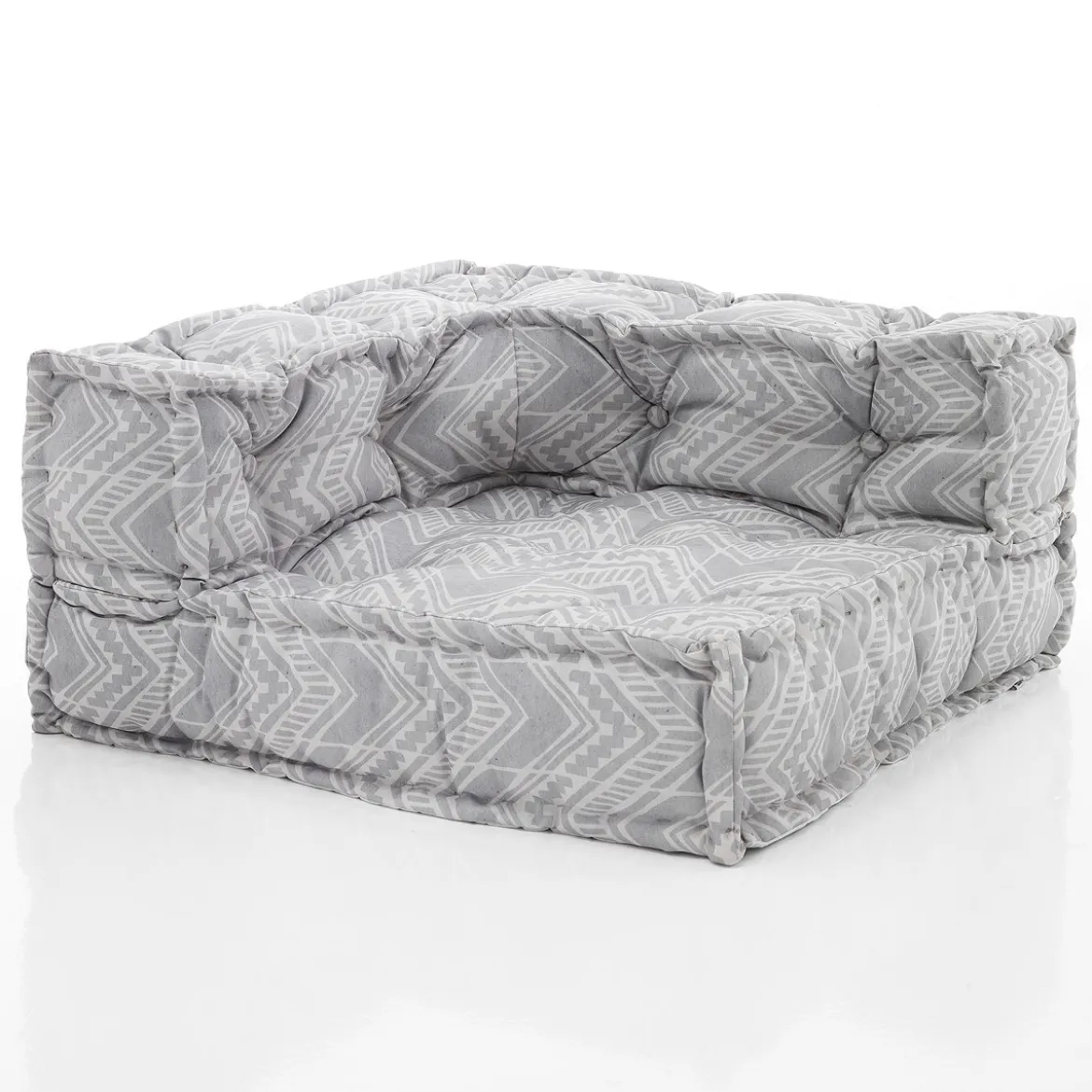 Ikat grey elemento angolare outdoor tessuto waterproof cm. l.75 p.75 h.40 colore girgio
