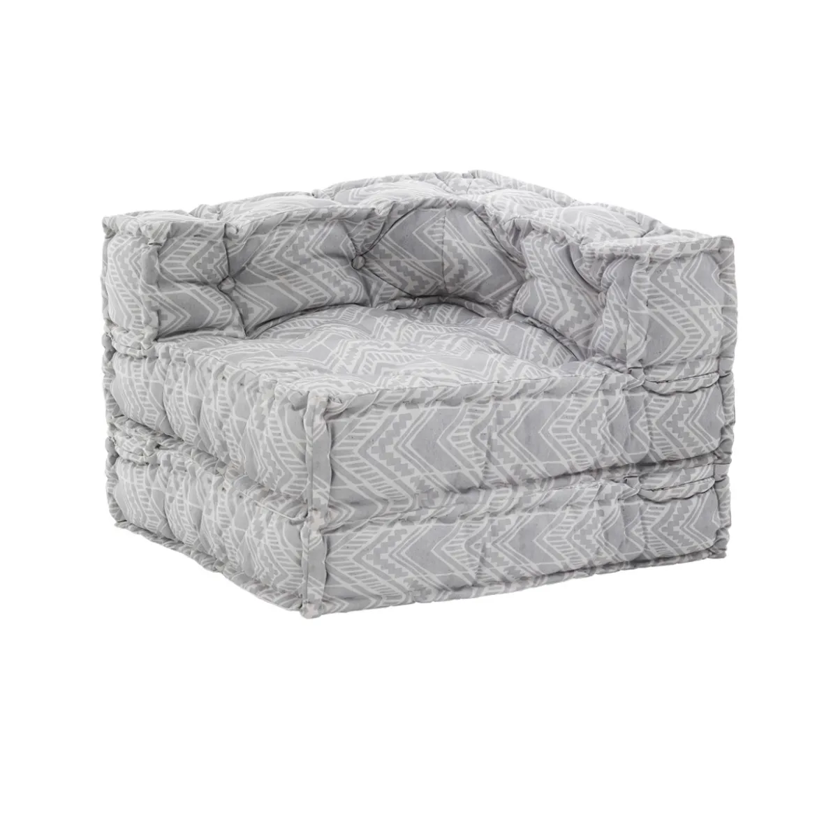 Ikat grey poltrona/chaise longue outdoor tessuto waterproof cm. l.75 p.75 h.60 colore grigio