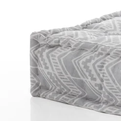 Ikat grey pouf quadrato outdoor tessuto waterproof cm. l.75 p.75 h.20