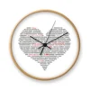 I love you orologio da parete cornice in legno finitura rovere d31 5 p5 cm