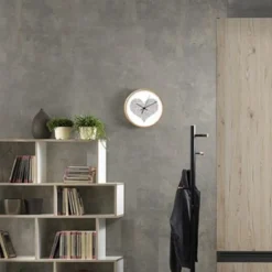 I love you orologio da parete cornice in legno finitura rovere d31 5 p5 cm